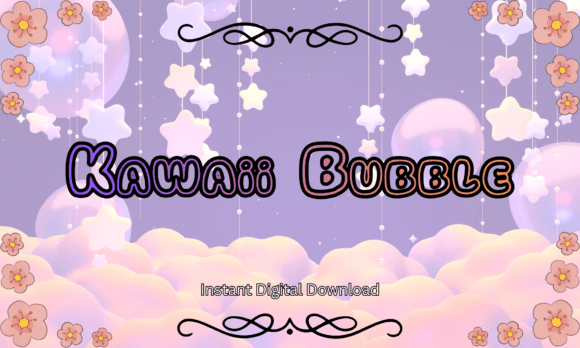 Discover the Kawaii Bubble Font: A Dreamy Display Typeface