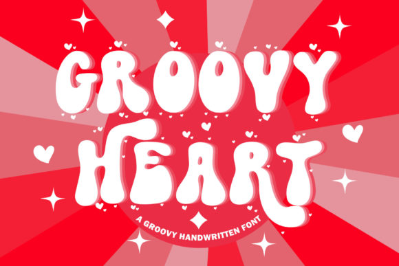 Embrace Retro Charm with XGroovy Heart Font