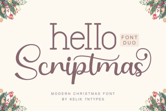 Hello Scriptmas Duo Font: Festive Elegance Meets Modern Design
