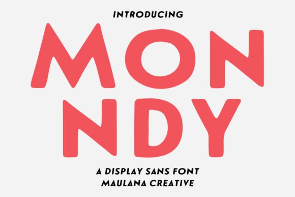 Monndy Stamp Display Font: Bold, Rough, Unforgettable