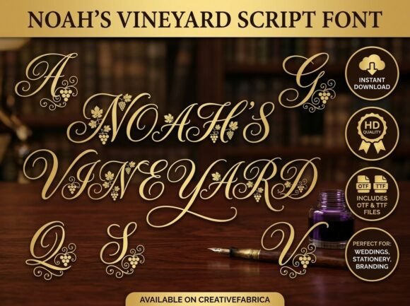 Noah's Vineyard Font: Crafting Heritage in Every Letter