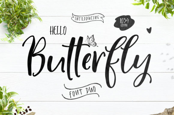 The Charm of Hello Butterfly Duo Font for Modern Creators